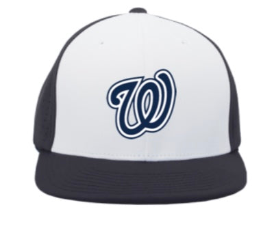 Navy and White FlexFit Cap