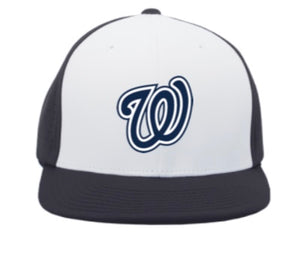 Navy and White FlexFit Cap